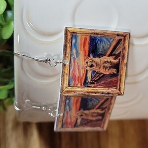 🔥LAST PAIR🔥 THE SCREAM CAT EARRINGS